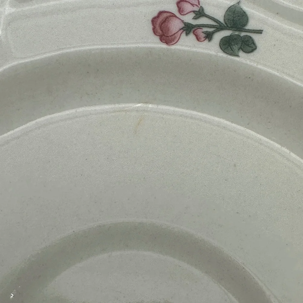 Gibson Tivoli Lafayette Cup and Saucer Set Floral Stoneware Pink Tulip 8pc